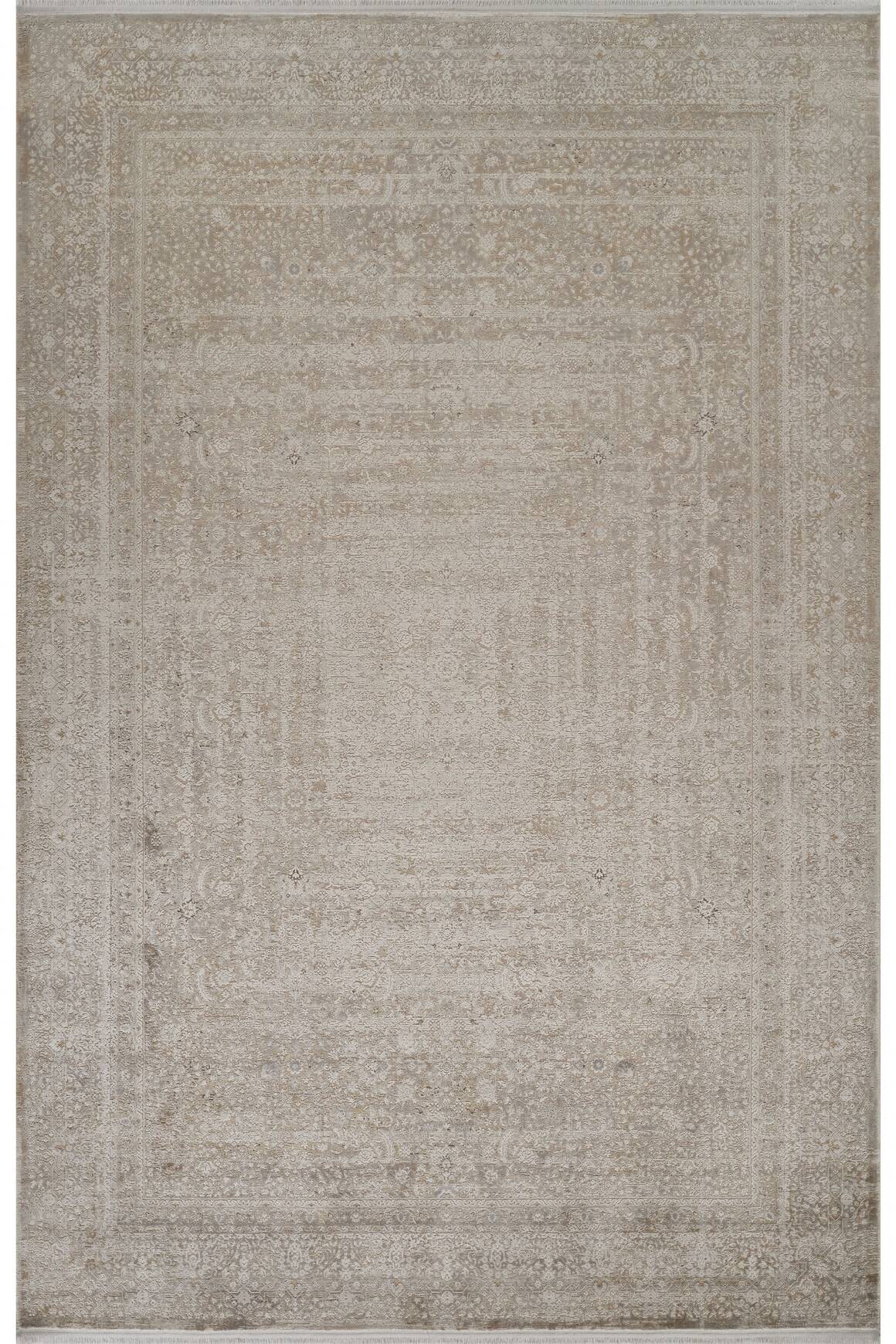 Aura 2845 Krem - Viskon Halı | Modern Dokuma Salon Halısı | Kalın Tabanlı Şık Halı 15mm